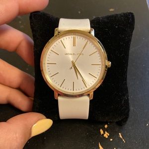 Michael Kors white and gold watch